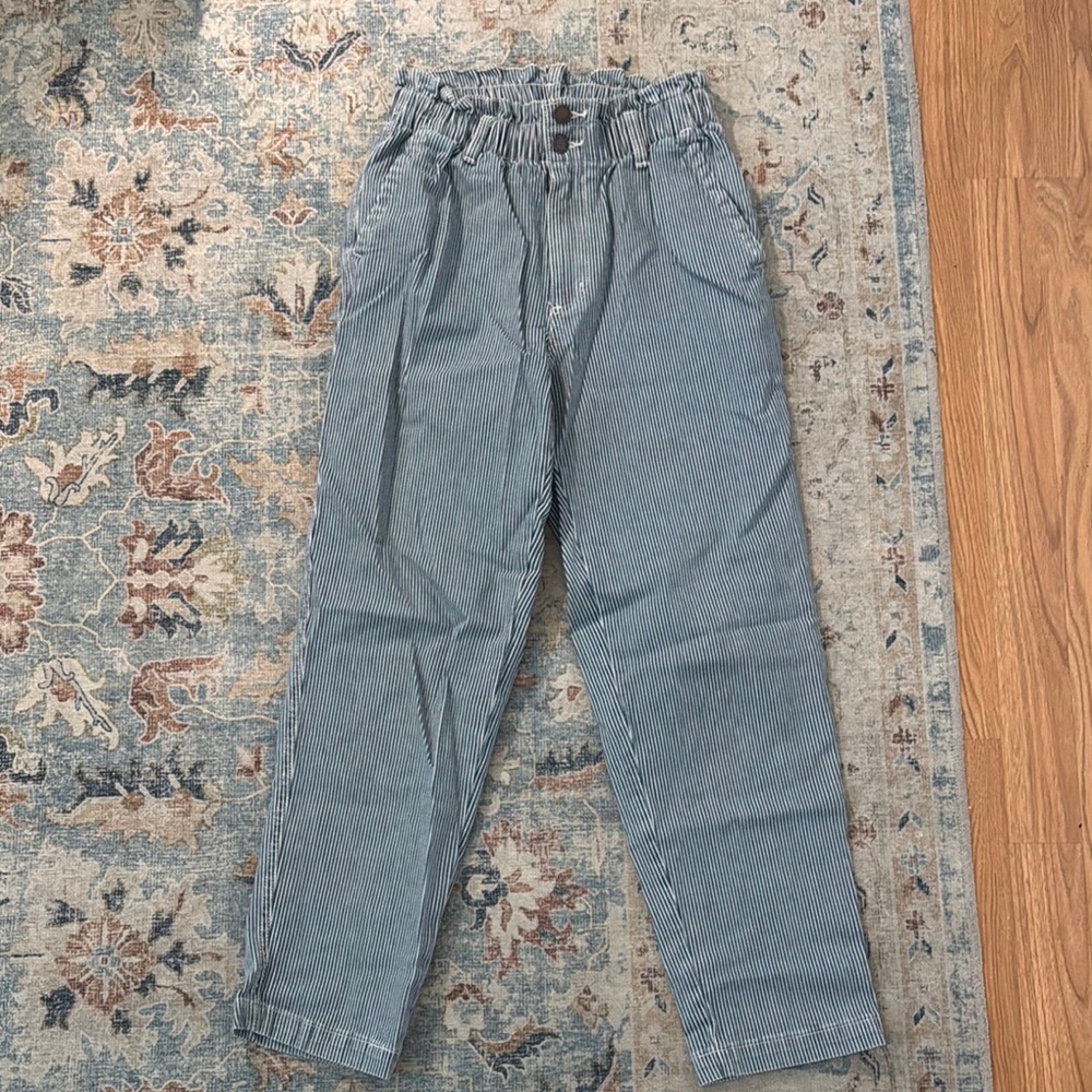 Striped High-Waisted Pants